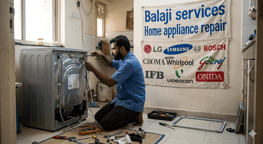 Washing machine repair services Balaji services Home appliance repair LG / SAMSUNG / BOSCH / CROMA /WHIRLPOOL / GODREJ / IFB / VIDEOCON / ONIDA 