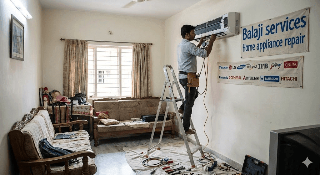 AIR CONDITIONING (AC) repair service , Balaji services Home appliance repair , DAIKIN / LG / SAMSUNG / WHIRLPOOL / IFB / GODREJ / ONIDA / PANSONIC / O GENERAL / MITSUBISHI / BLUESTAR / HITACHI