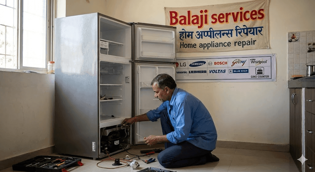 Balaji services for REFRIGERATOR repair service LG / SAMSUNG / BOSCH /GODREJ / WHIRLPOOL /  PANASONIC / LIEBHERR / VOLTAS / BLUE STAR / CAKE COUNTER 